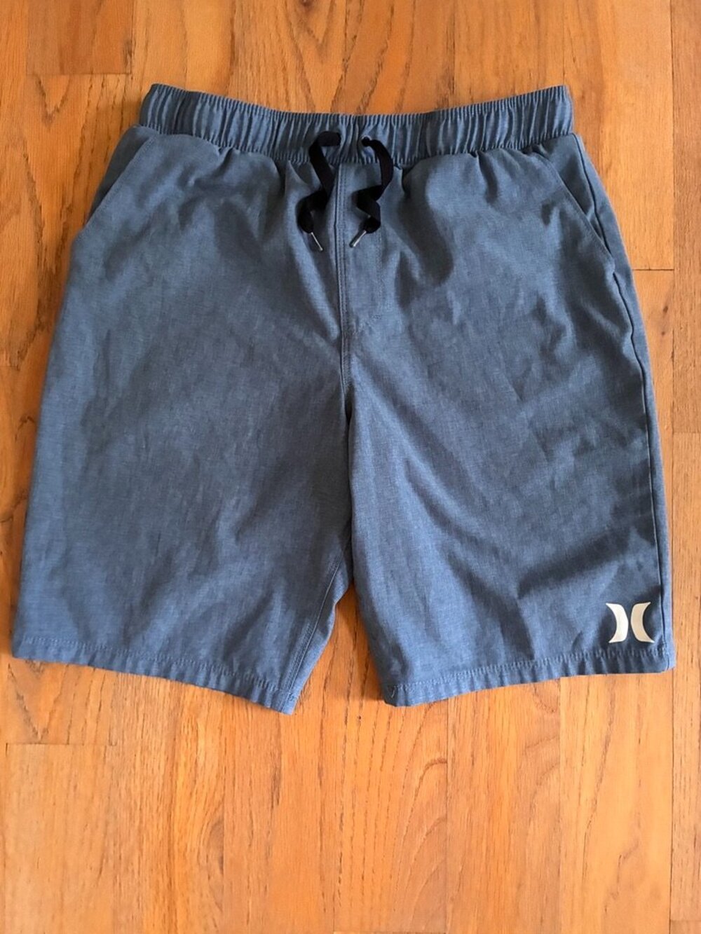 Hurley Boys Large 12-13 Blue Pull On Drawstring Casual Shorts